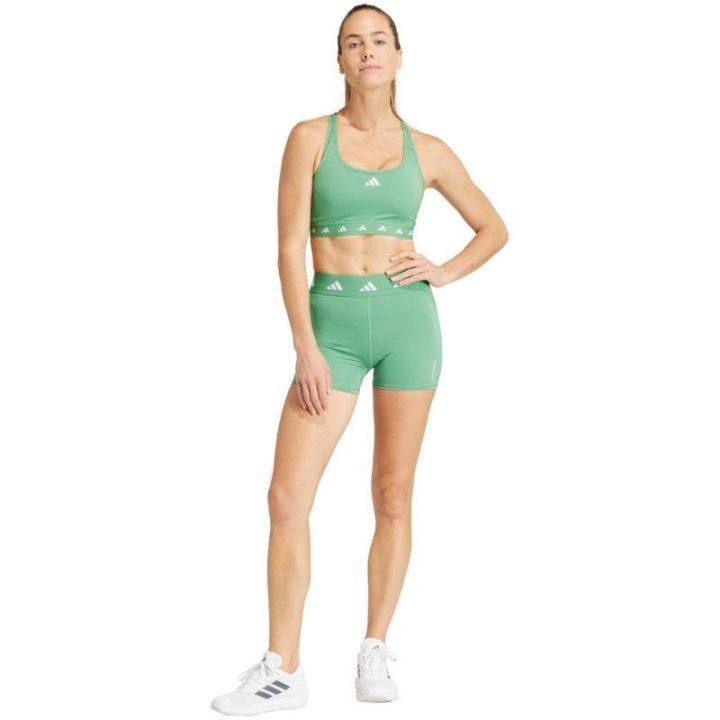 Moteriški prigludę treniruočių šortai adidas Techfit, žali