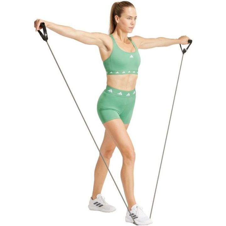 Moteriški prigludę treniruočių šortai adidas Techfit, žali