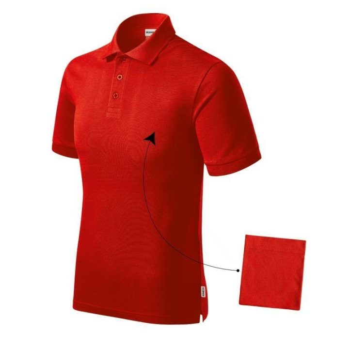 Vyriški medvilniniai polo marškinėliai Malfini Resist Heavy Polo, raudoni