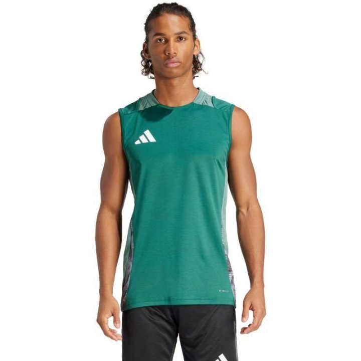 Vyriški marškinėliai be rankovių adidas Tiro 24, žali