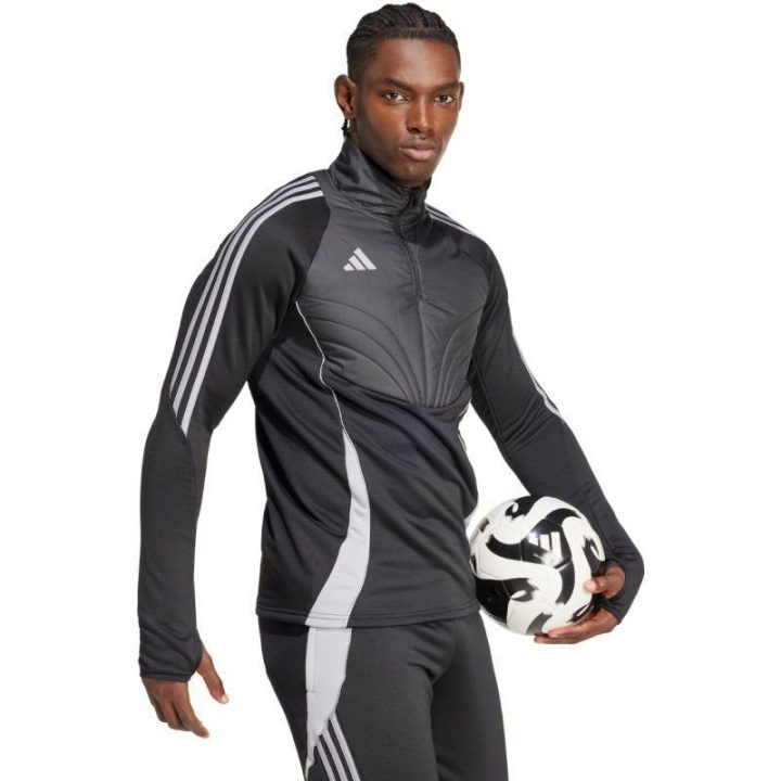 Vyriškas futbolo džemperis adidas Tiro 24 Winterized, pilkas ir juodas
