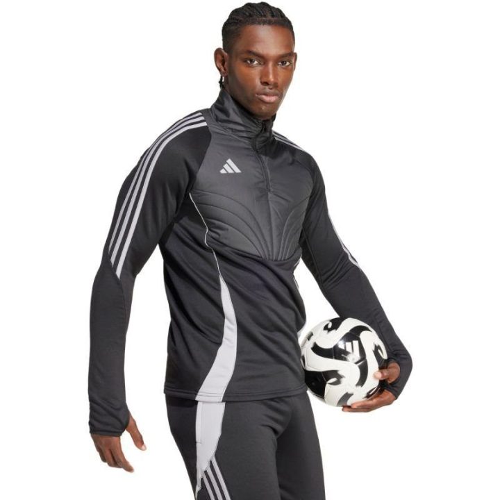 Vyriškas futbolo džemperis adidas Tiro 24 Winterized, pilkas ir juodas