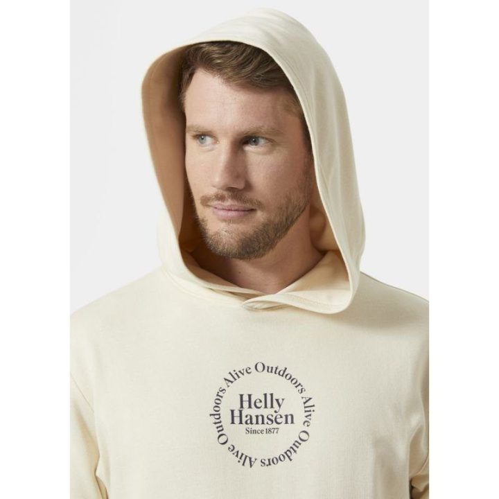 Vyriškas džemperis su gobtuvu Helly Hansen Core Graphic, smėlio