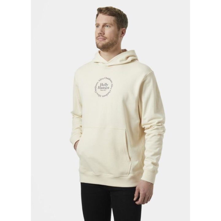 Vyriškas džemperis su gobtuvu Helly Hansen Core Graphic, smėlio