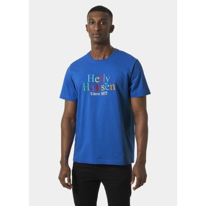 Vyriški medvilniniai marškinėliai Helly Hansen Core Graphit T, mėlyni