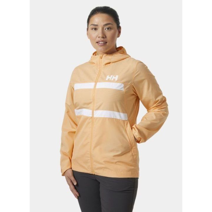 Moteriška vėjo striukė Helly Hansen Salt Stripe, oranžinė