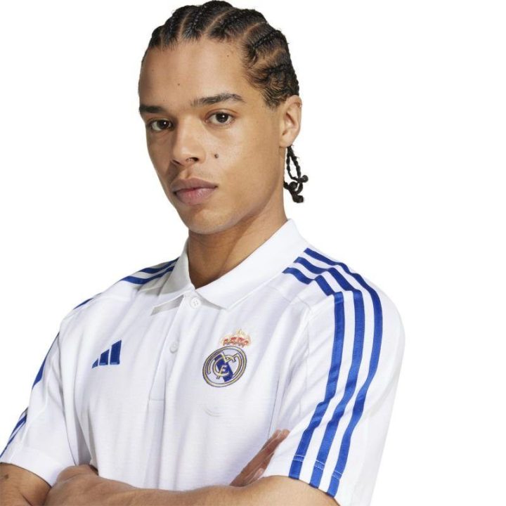 Vyriški polo marškinėliai adidas Real Madrid, balti