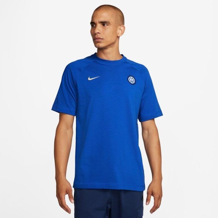 Vyriški marškinėliai Nike Inter Mediolan Travel, mėlyni