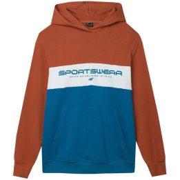 Vyriškas medvilninis džemperis su gobtuvu ir „Sportswear“ užrašu 4F