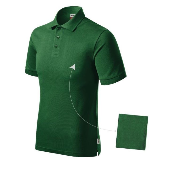 Vyriški polo marškinėliai Malfini Resist Heavy Polo, tamsiai žali