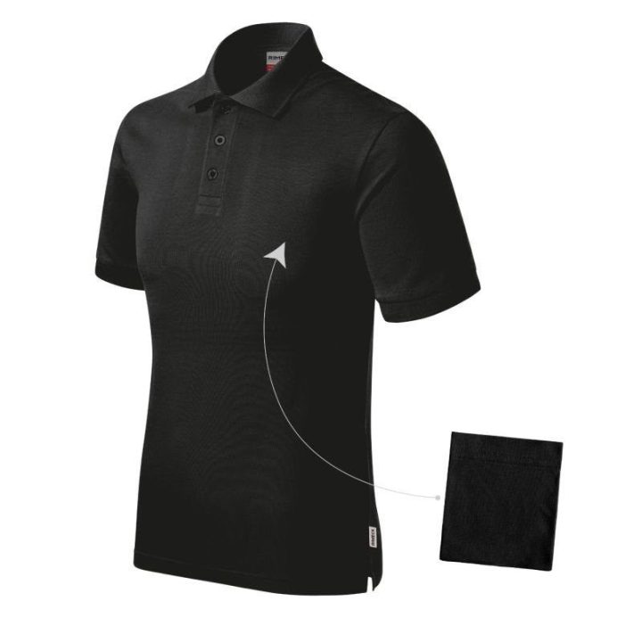Vyriški medvilniniai polo marškinėliai Malfini Resist Heavy Polo, juodi