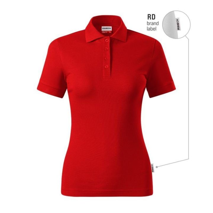 Moteriški medvilniniai polo marškinėliai Malfini Resist Heavy Polo, raudoni