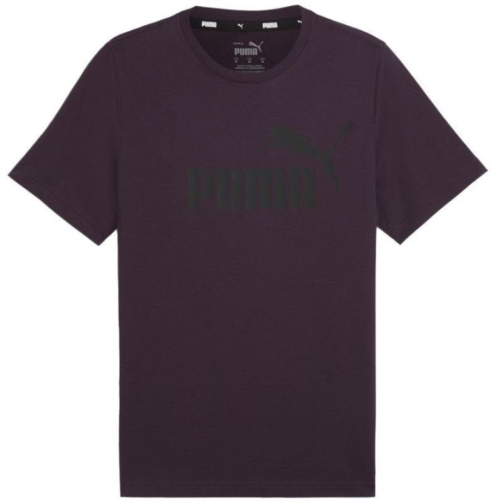 Vyriški medvilniniai marškinėliai Puma Essential Logo, violetiniai