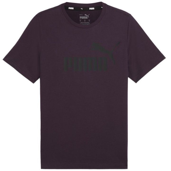 Vyriški medvilniniai marškinėliai Puma Essential Logo, violetiniai
