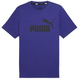 Vyriški medvilniniai marškinėliai Puma Essential Logo, violetiniai