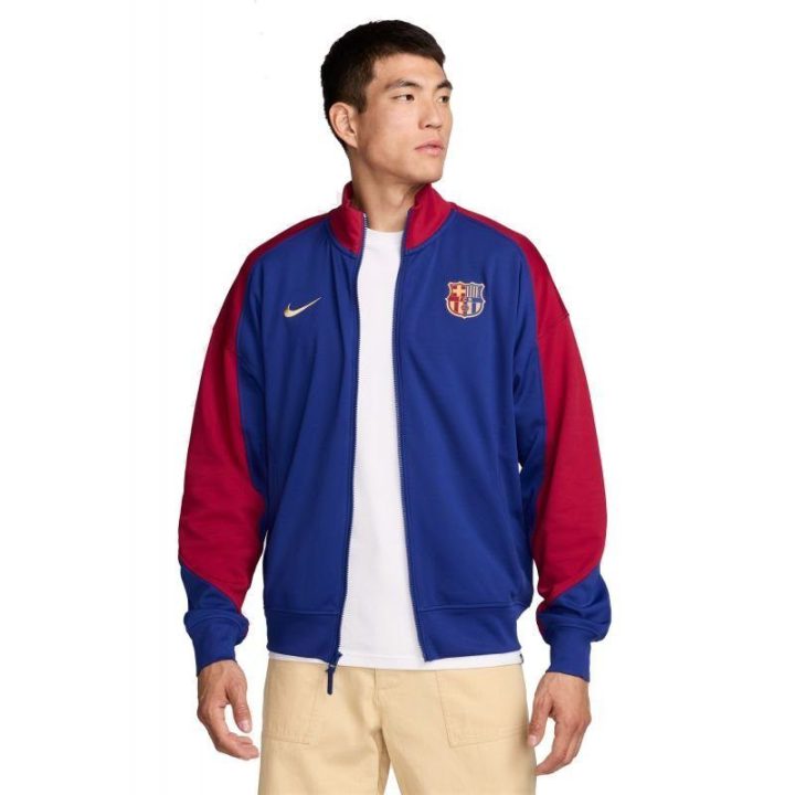 Vyriška striukė Nike FC Barcelona Academy Anthem, tamsiai mėlyna