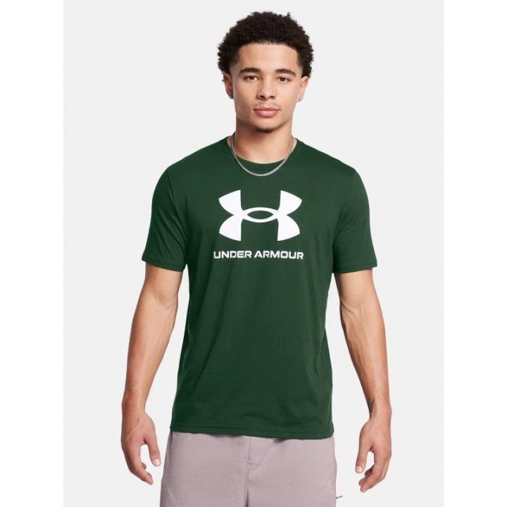 Vyriški sportiniai medvilniniai marškinėliai Under Armour, žali