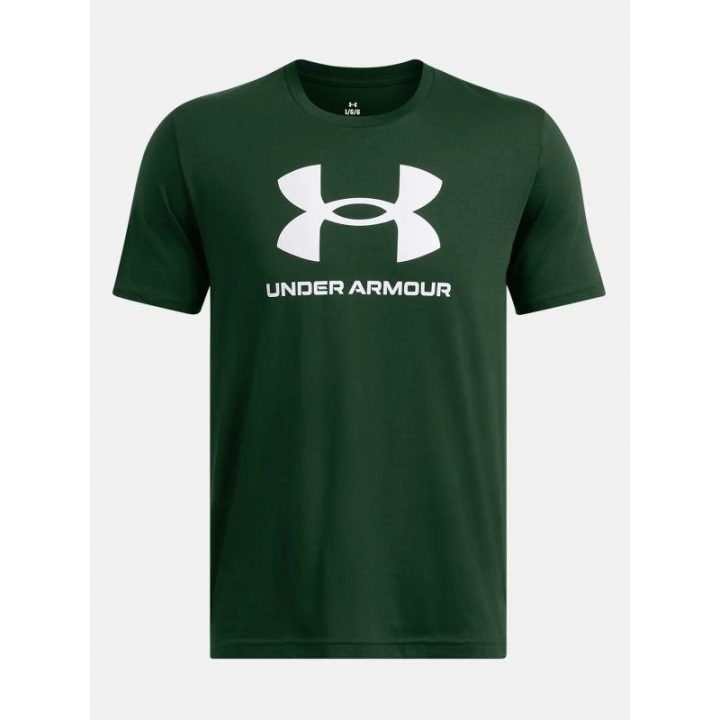 Vyriški sportiniai medvilniniai marškinėliai Under Armour, žali