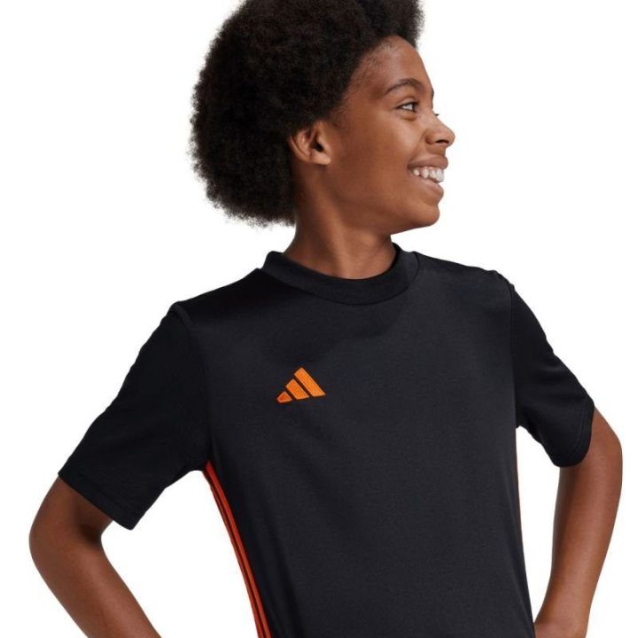 Vaikiški rungtynių marškinėliai adidas Tabela 23, juodi ir oranžiniai