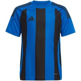 Vaikiški futbolo marškinėliai adidas Striped 24, mėlyni ir juodi