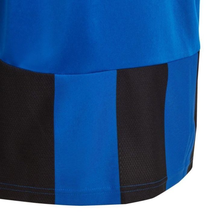 Vaikiški futbolo marškinėliai adidas Striped 24, mėlyni ir juodi
