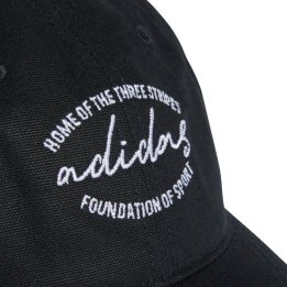 Vyriška medvilninė kepurė su snapeliu adidas Dad, juoda