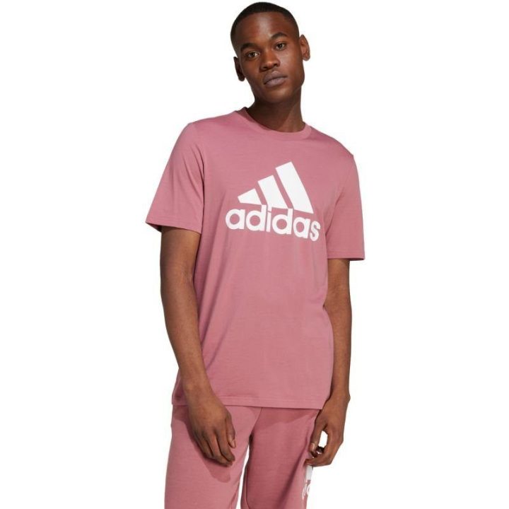 Vyriški marškinėliai su dideliu logotipu adidas Essentials, pilki