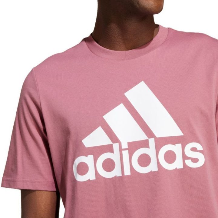 Vyriški marškinėliai su dideliu logotipu adidas Essentials, pilki