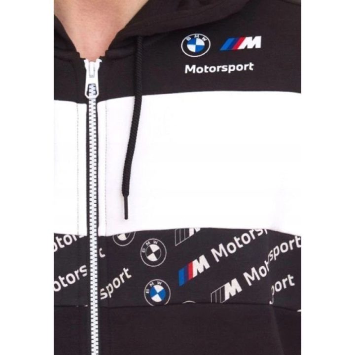 Vyriškas medvilninis džemperis su užtrauktuku Puma BMW MMS