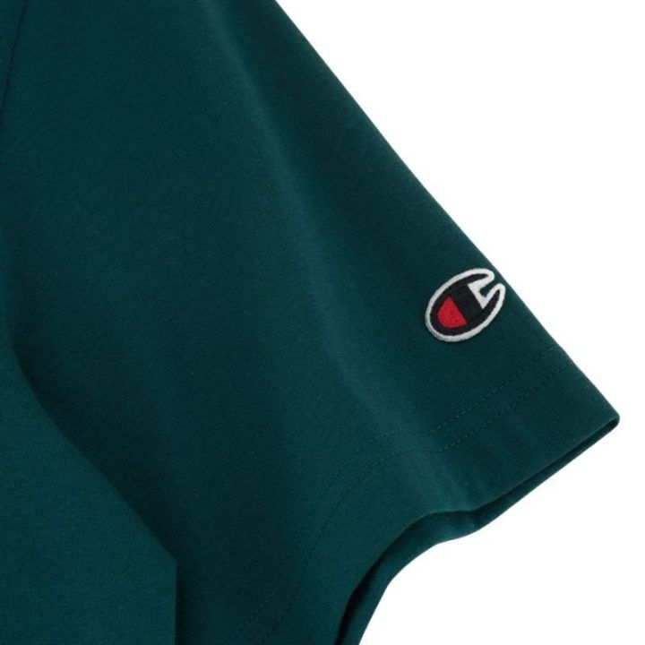 Vyriški marškinėliai su dideliu logotipu Champion SS Tee, žali