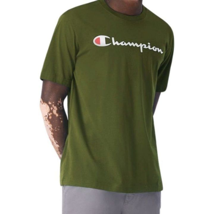 Vyriški medvilniniai marškinėliai Champion SS Tee, 220256, alyvuogių