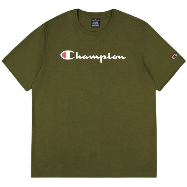 Vyriški medvilniniai marškinėliai Champion SS Tee, 220256, alyvuogių