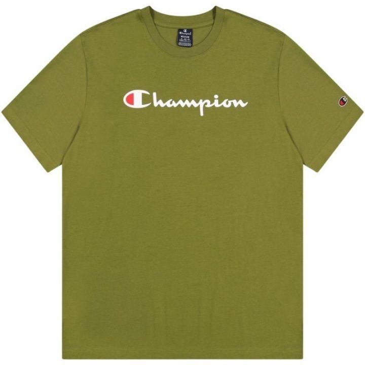 Vyriški medvilniniai marškinėliai Champion SS Tee, 220256, alyvuogių