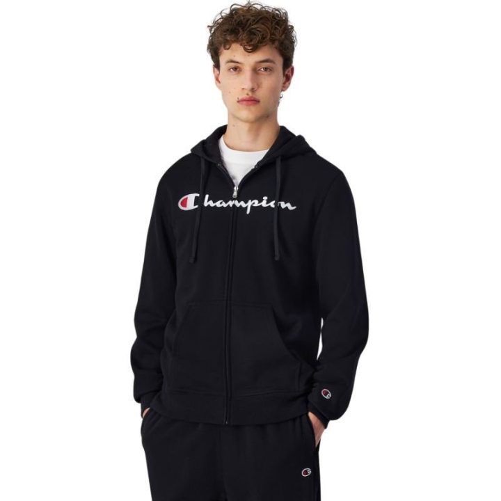 Vyriškas džemperis su gobtuvu Champion Full Zip, juodas
