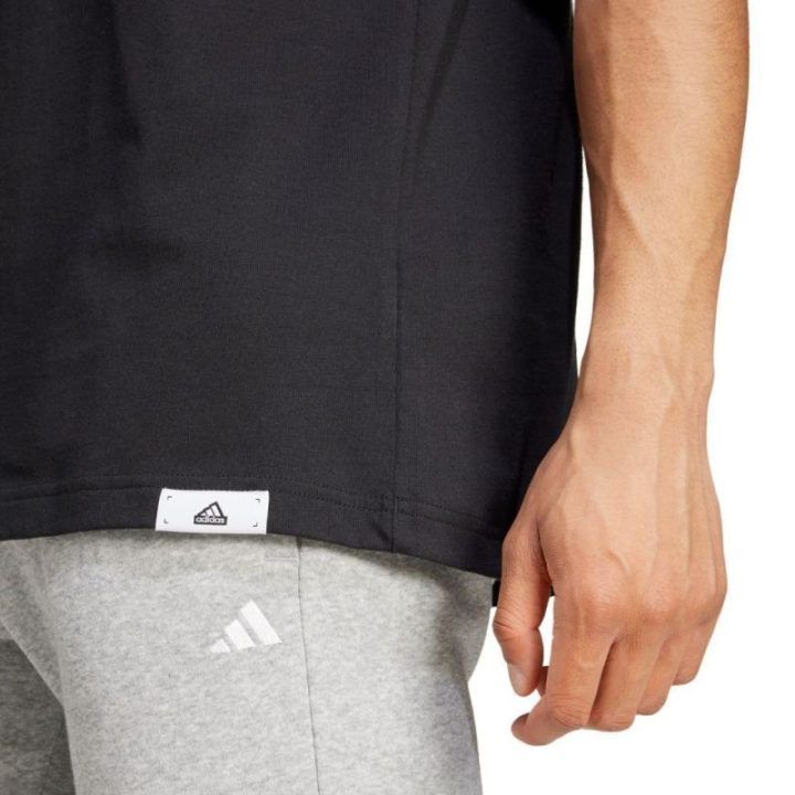 Vyriški medvilniniai marškinėliai adidas Tech Linear Graphic, juodi