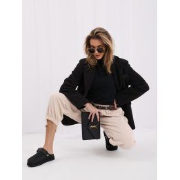 Moteriškos velvetinės kelnės Rue Paris, šviesiai smėlio