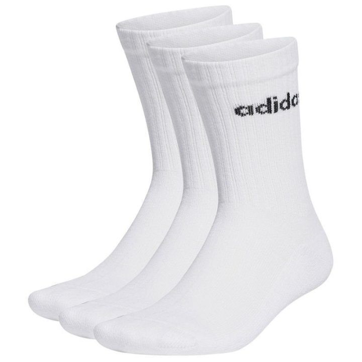 Uniseks kojinės adidas Linear Crew, 3 poros, baltos