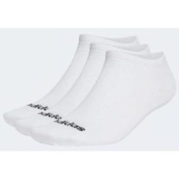 Uniseks medvilninių kojinių komplektas adidas Thin Linear, 3 poros, baltas