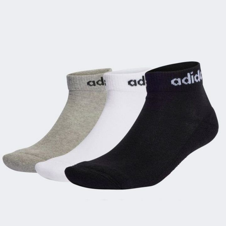 Uniseks kojinės adidas Linear Ankle, 3 poros, įvairiaspalvės