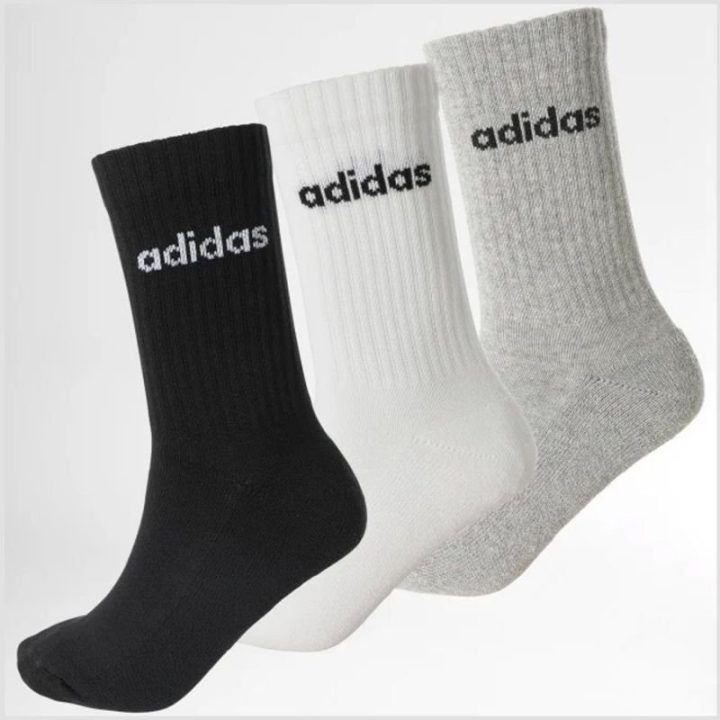 Uniseks kojinių rinkinys adidas Linear Crew, 3 poros, įvairiaspalvis