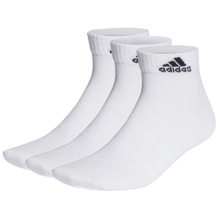 Uniseks trumpos kojinės adidas Thin and Light, 3 poros, baltos