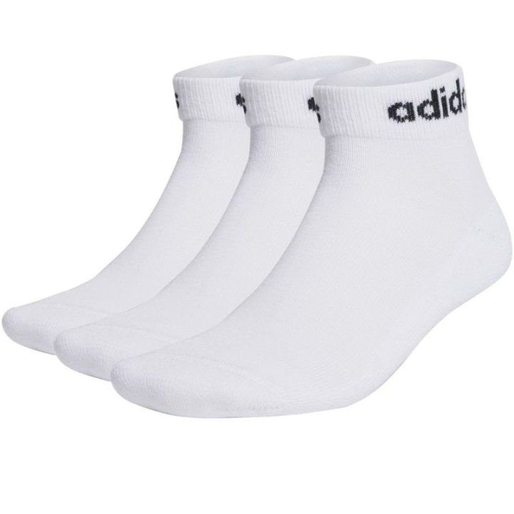 Uniseks paminkštintų kojinių rinkinys adidas Linear, 3 poros, baltos