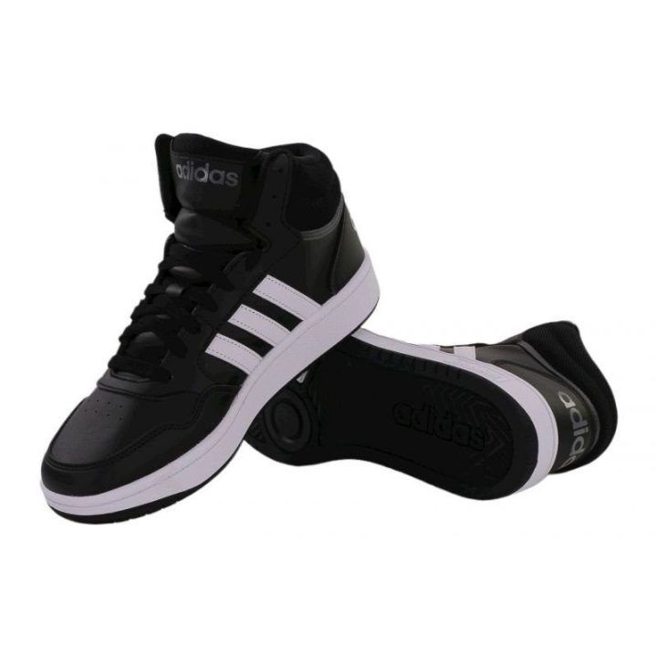 Vaikiški sportbačiai aukštu auliuku adidas Hoops Mid 3.0, juodi