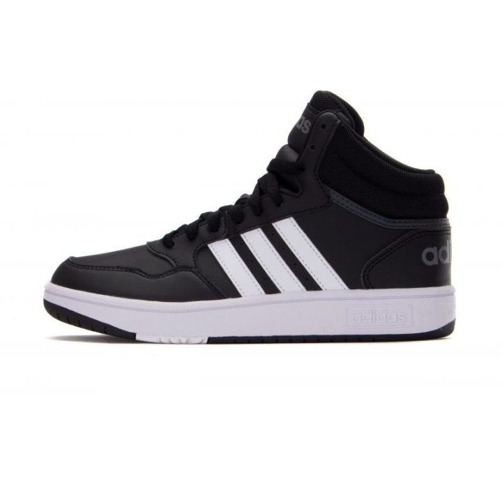 Vaikiški sportbačiai aukštu auliuku adidas Hoops Mid 3.0, juodi