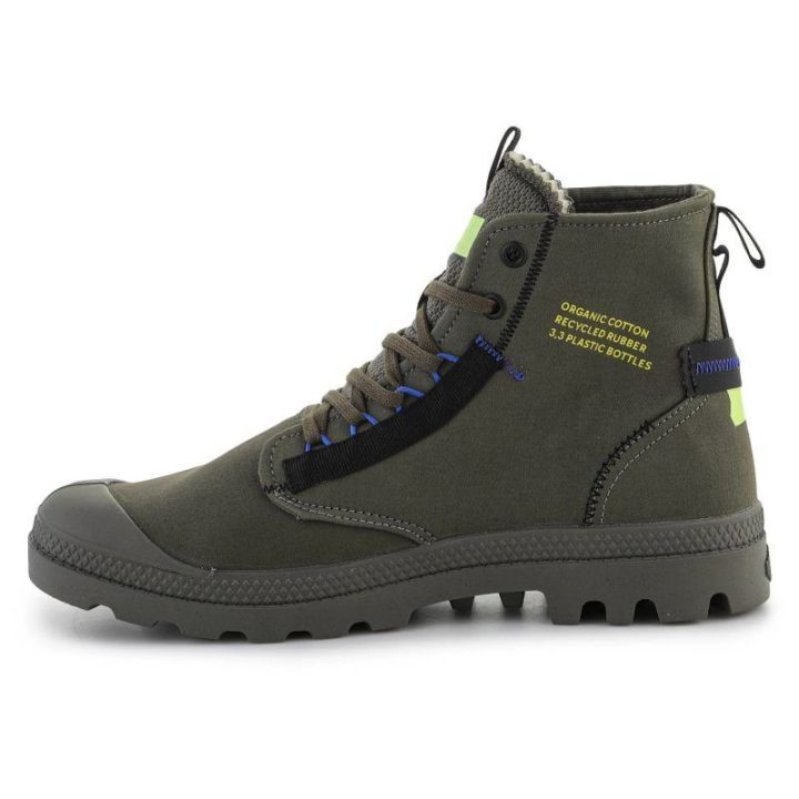 Uniseks sportbačiai aukštu auliuku Palladium Pampa HI Re-Craft, žali