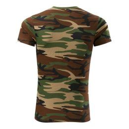 Vyriški marškinėliai su kamufliažo raštu Malfini Camouflage, rudi