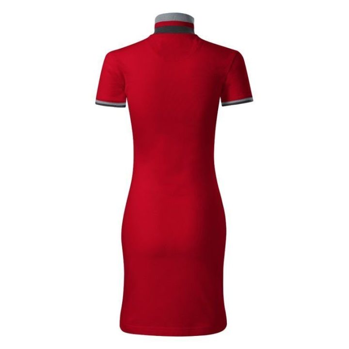 Medvilninė suknelė su apykakle Malfini Dress up, raudona