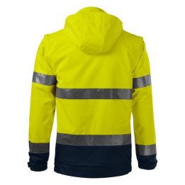 Vyriška signalinė striukė 4 viename Rimeck HV Guard, geltona