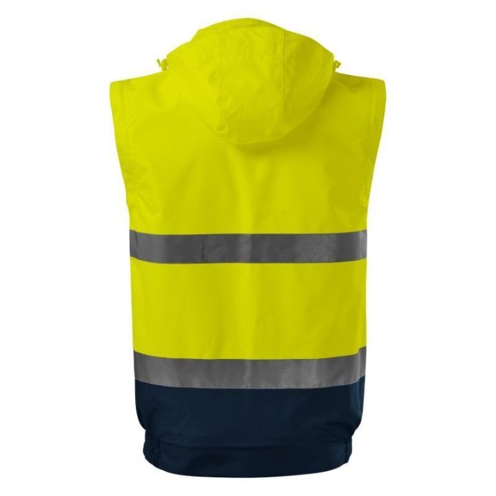 Vyriška signalinė striukė 4 viename Rimeck HV Guard, geltona