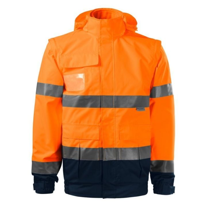 Vyriška 4 viename striukė Rimeck HV Guard, fluorescencinė oranžinė